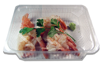Nell’immagine sashimi di gambero crudo preparato per tutti i Clienti di Haiku secondo la vera ricetta giapponese, pronto per essere portato a casa in una comoda vaschetta che ne preserva i sapori