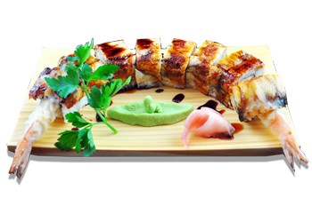 dragon roll ebiten con esterno d anguilla menu giapponese bologna