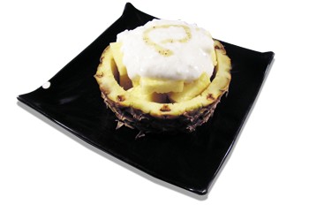 pineapple no okome no qurima gake ananas con crema di riso e kiwi menu giapponese bologna