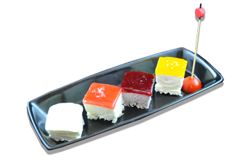 Nell’immagine il nostro sushi dessert giapponese, preparato per tutti i Clienti dei ristoranti Haiku di Bologna secondo la tradizionale ricetta giapponese