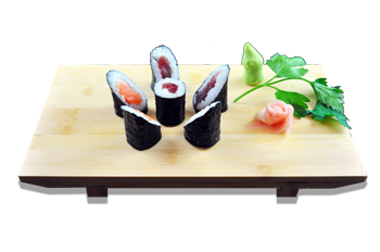 Nell’immagine una composizione di hosomaki misti giapponese, preparati dai ristoranti Haiku di Bologna seguendo la tradizionale ricetta giapponese